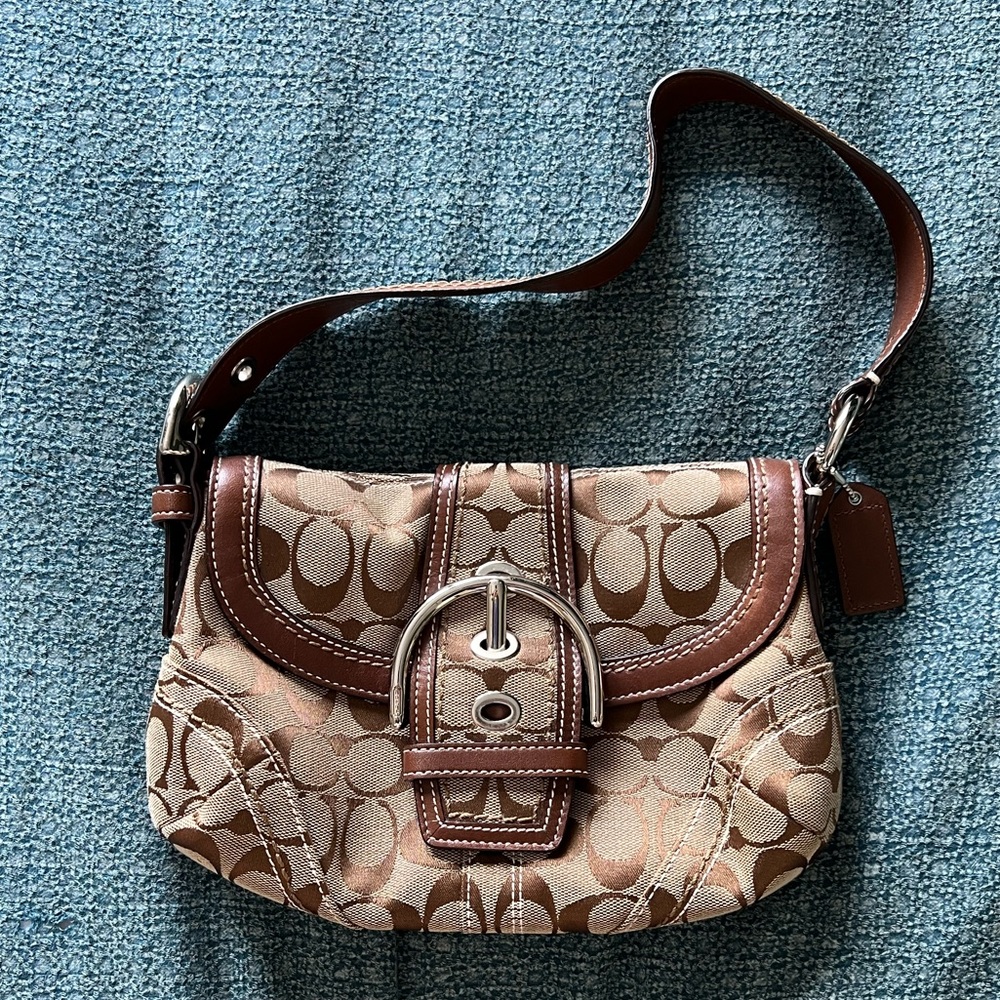 Coach monogram shoulder bag